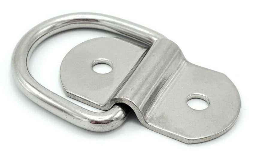 3/16" Stainless Steel Tie Down Lashing D Rings 1000# Rated Trailer  (SS10)