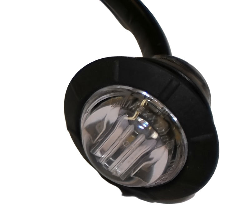 24 x  Maxxima 3/4" Mini White Clear 3 LED light License Bullet courtesy Step  (M09300WCL-LOTOF24)