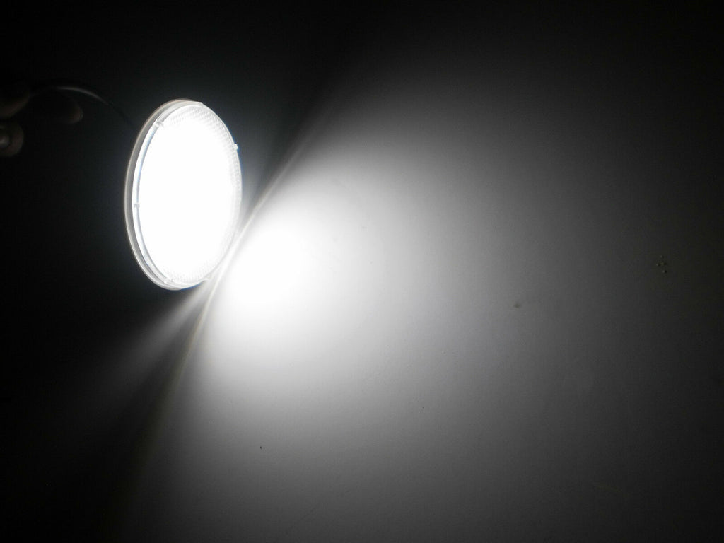 4" Round White LED Low Profile Interior Courtesy Light RV Camper Travel Trailer  (M84436-KIT)