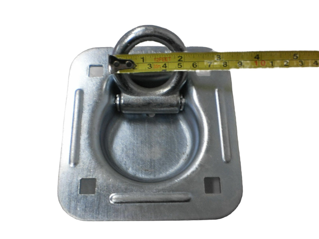 6 - 5000# Stainless Steel 4 Bolt Recessed D Ring Rope Tie Down Chain Trailer (RRS5-6)