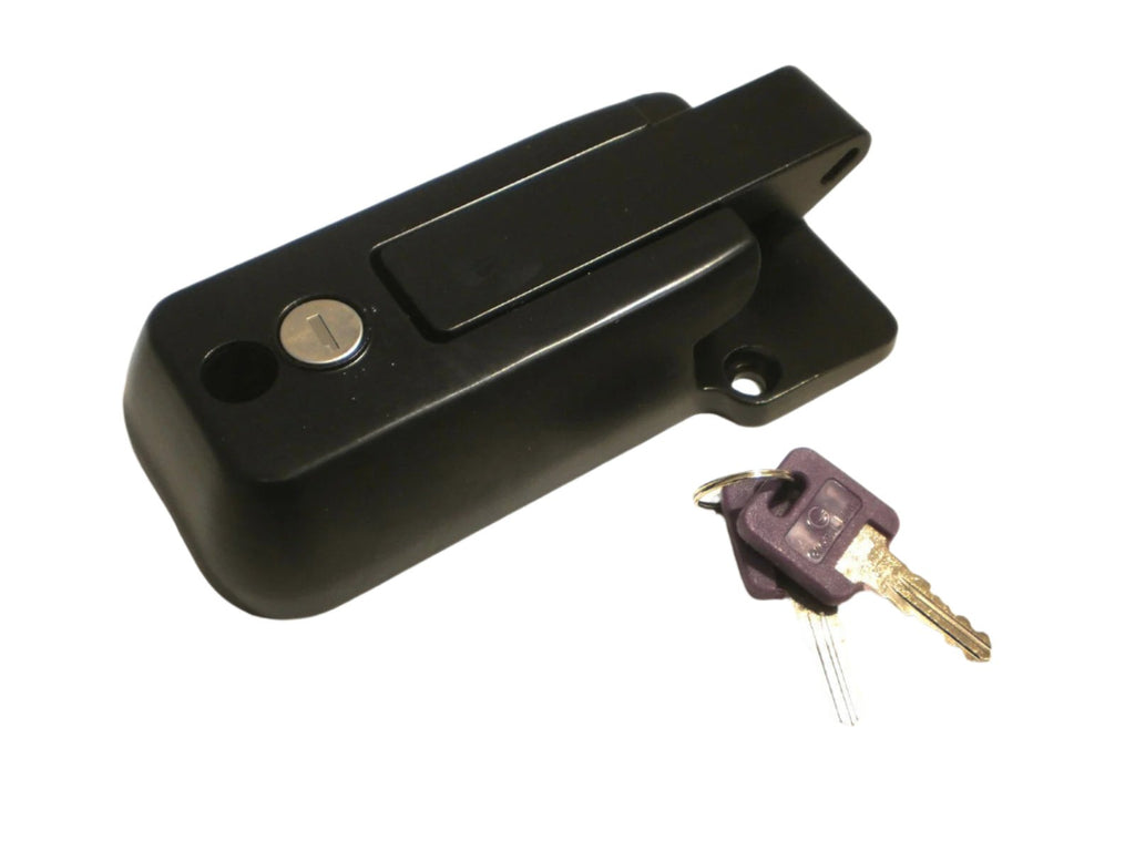 Black Self Latching Cargo Trailer Cambar Door Latch Vise Lock Cam Bar Handle (CBL-B-KIT)