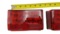 Pair LED Box Stop Turn Tail Trailer Camper RV Lights, (J-72 + J-72-L)