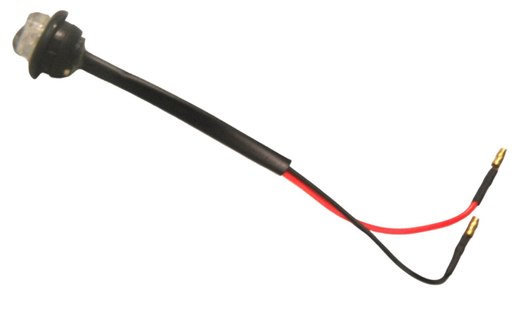 3/4" Red Clear Mini Hot Spot Bullet 1 LED Clearance Marker Trailer Truck Light (J-54-RC)