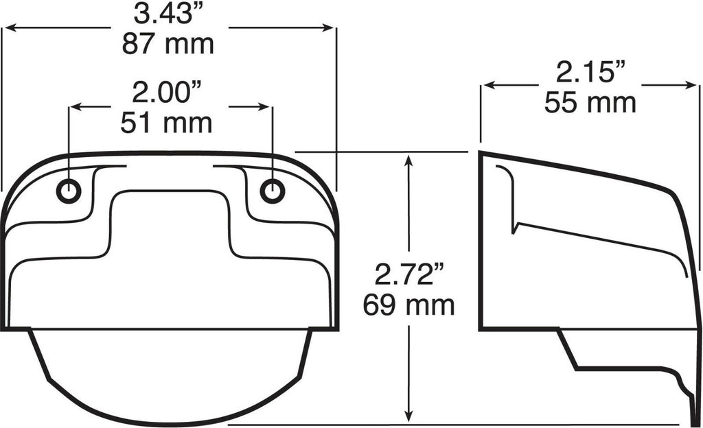 Black License Plate/Utility Light Bracket for150 Series Lamp 150C/153C Peterson (150-141)
