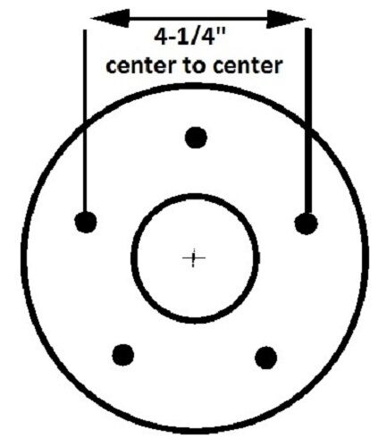2- 5x4.5 Idler Hubs with 2000# Bearing Kits Replace Snow Mobile Trailer Axle (RVIBT5450-KITX2)