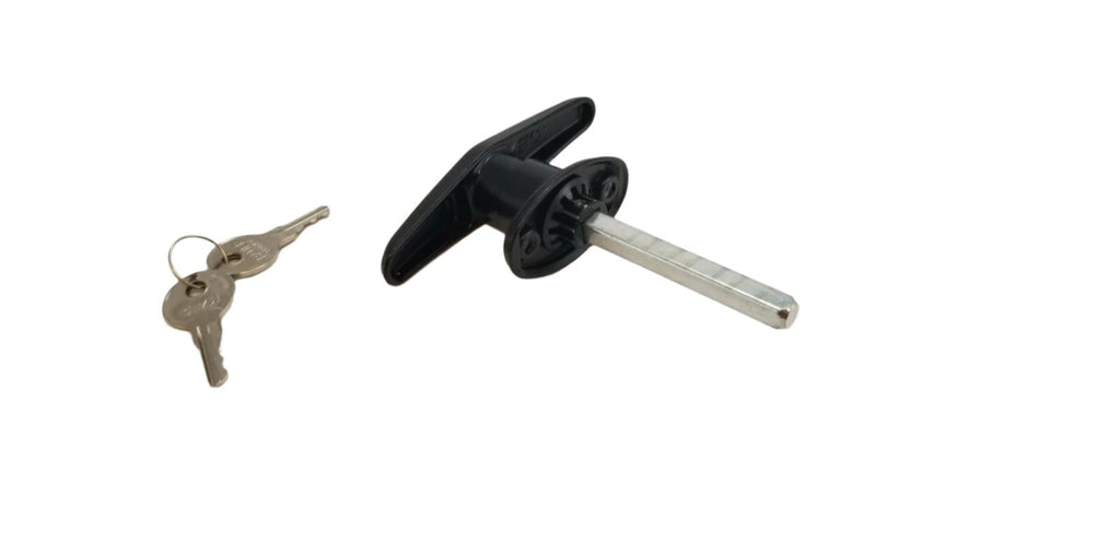 Bauer Rivet Mount Clockwise Locking T Handle 1 3/4" Shaft T-303 Trailer Hatch (HT303B)