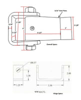 Heavy Duty Door Hinge- Dump Trailer Truck Trailer Strap Style Greaseable Cargo (DH-2)