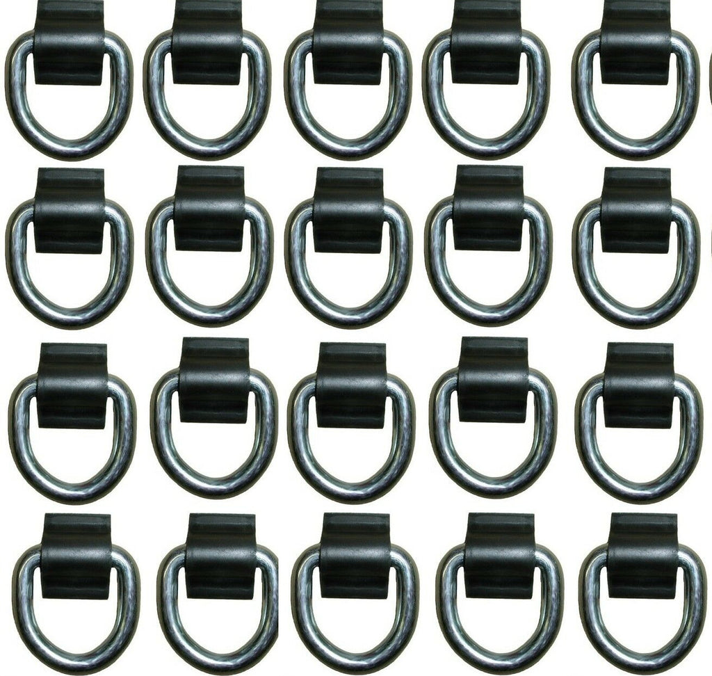 20 - 3/8" D Ring 5000# Weld On ATV Motorcycle Rope Tie Down Trailer Truck Car  (WR15-LOTOF20)