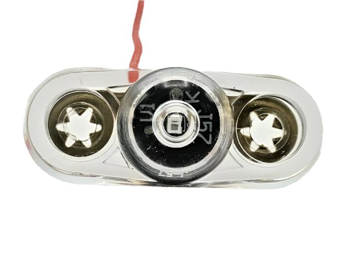 PC Rated Micro LED Trailer Side Marker RED Clear Light  (J-57-RCS)