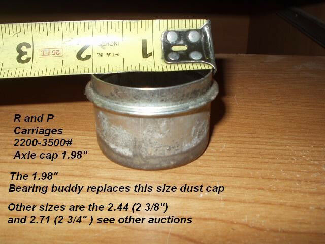 1.98 Stainless Steel Wheel Bearing Protectors Buddy 3500# Boat Trailer (07371U)