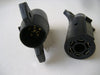 Trailer Plug Adapter 7 Way Round "RV" to 6 Round Pin Wire Cord Horse converter (F76R)