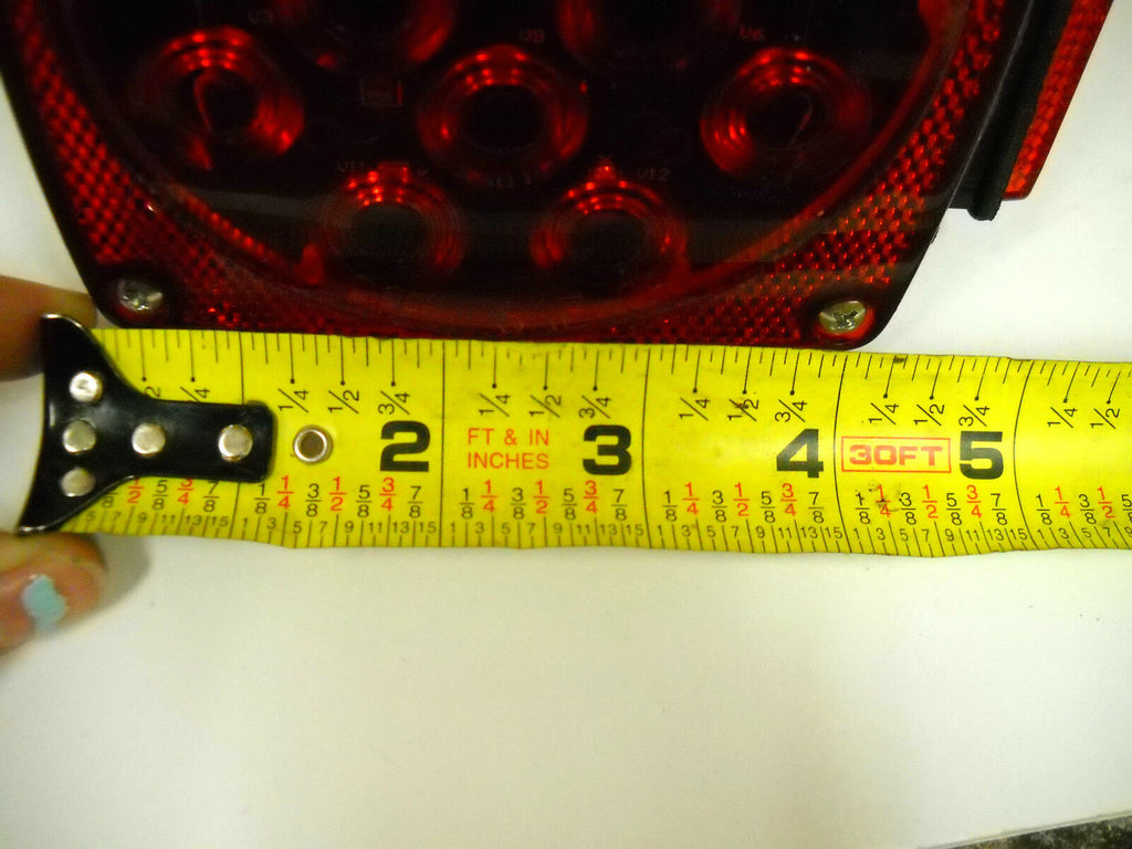 Submersible Boat Trailer Right Side Light LED Red with Red Lens truck Trailer Rv (J-24245)