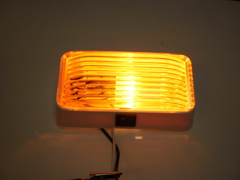 Bargman RV Trailer Amber Yellow Plastic Cargo Light Camper  (J-97-WSA)