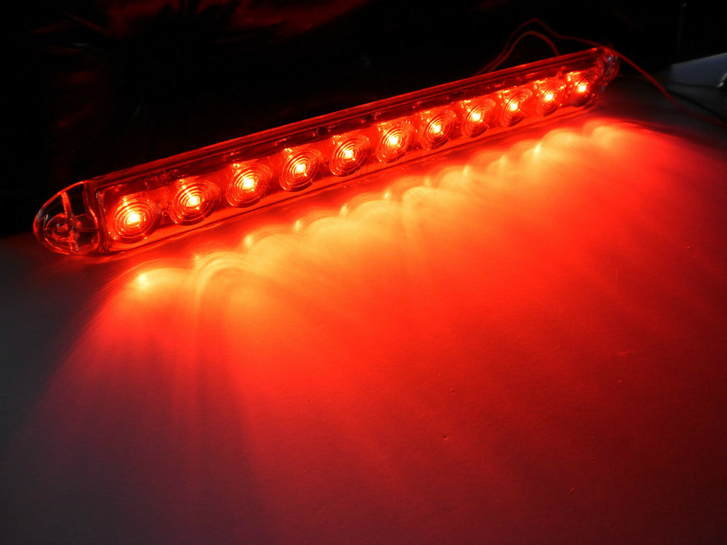 2 -LED 15" Slim Trailer Stop Turn Tail Brake Red Light-Clear Lens, Truck (J-535-RC-LOTOF2)