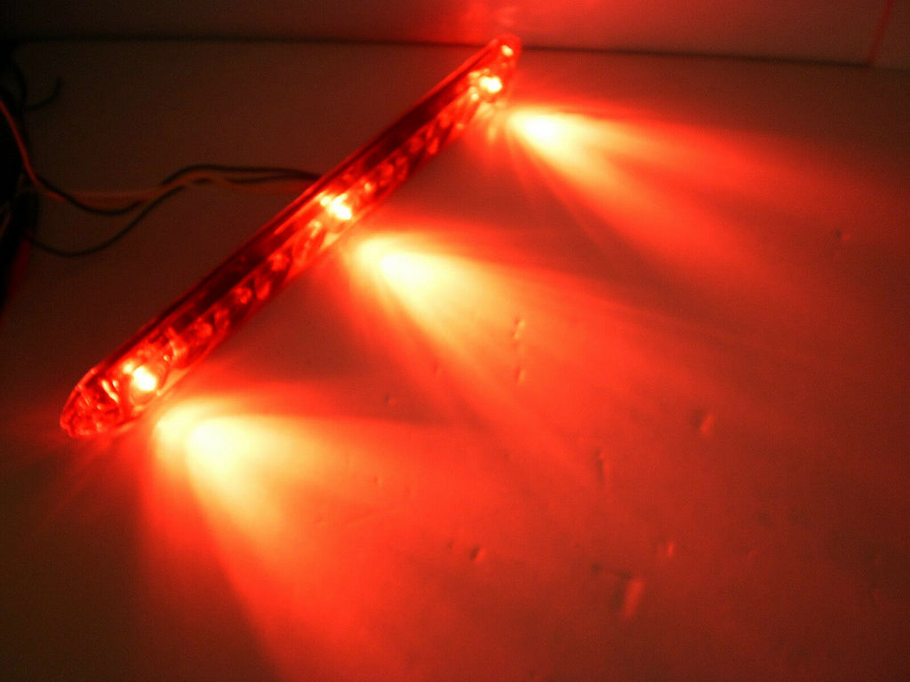 15" Red Lens Hi Mount Center ID Bar 11 LED Stop Turn Tail Light Trailer Truck RV (J-5354-R)