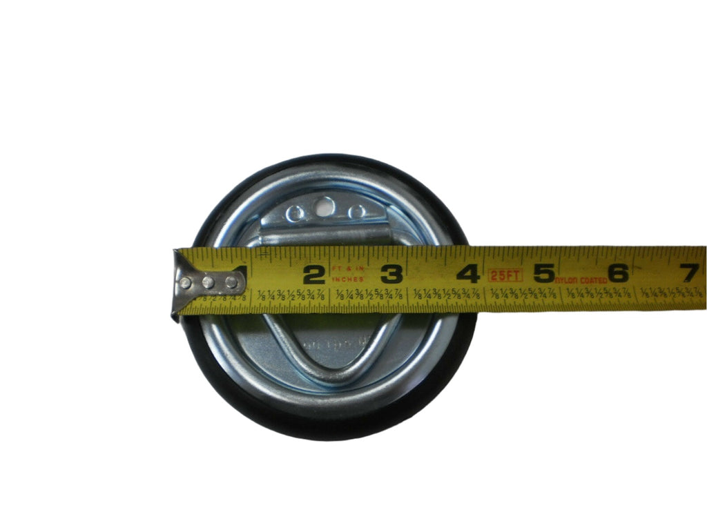 4" Round Surface Mount D Ring Tie Downs Trailer ATV 800# Rated with Bezel (RR02)