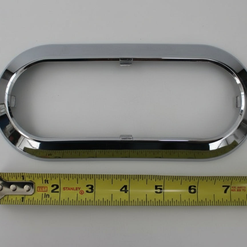 Chrome Bezel Trim Ring 6" Oval Surface LED Light J-65 (J-65-BZ-C)