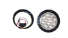 ONE -  4" Round 12 Diode Amber LED With Black Recessed Mount Flange Bracket  (J-4512-ACK + J-40-FB)