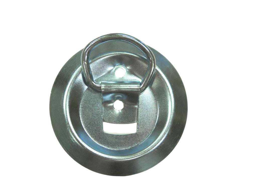 6 - 4" Round Surface Mount D Ring Loop Rope Chain Tie Down Trailer 800#  (RR08-LOTOF6)