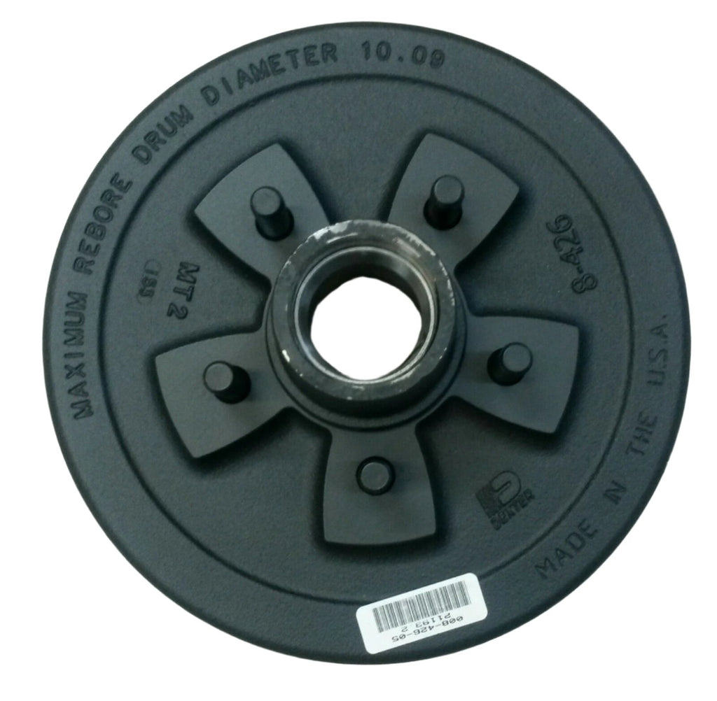 Dexter D40, 4000# 5 x 4.5" Drum w/Bearings 1/2" Studs Trailer Axle 8-426-91 (K08-426-91-L)