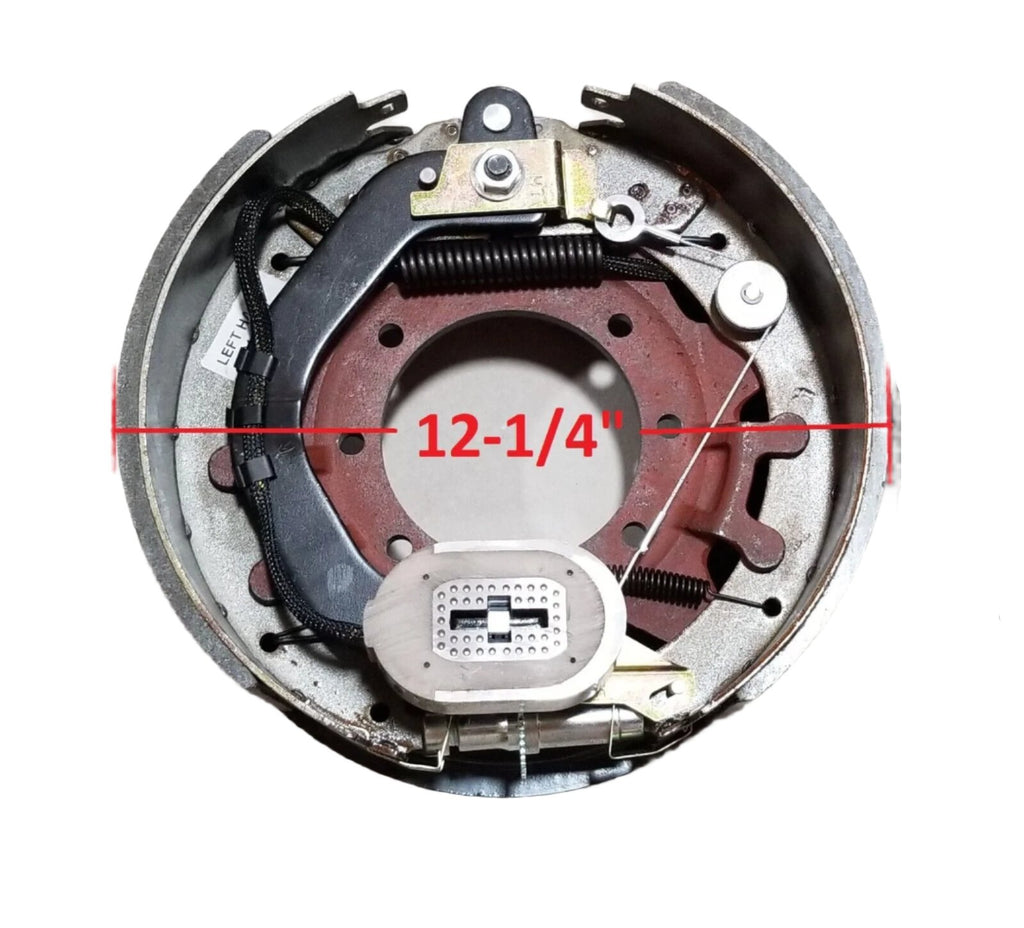 Four 12-1/4x5" 12K 15K Electric Backing Plate Trailer Brake Fit Dexter 5" (BK-12KHDE-SET2)