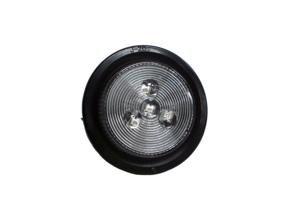 2.5" Amber Clear Round Sealed Clearance Marker Light 4 LED Grommet Mount 2 1/2 (J-25-AKC)