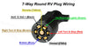 7 way Round Pin Truck to 7 blade Trailer Plug Adapter  (R77F)