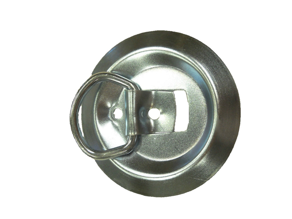 4 - 4" Round Surface Mount D Ring Loop Rope Chain Tie Down Trailer 800# (RR08-LOTOF4)