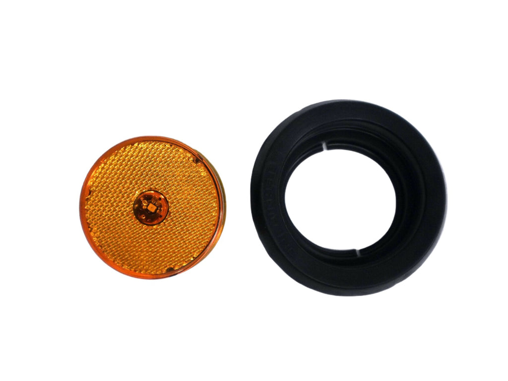 2.5" Amber Marker LED Light TecNiq Reflective Trailer Truck Clearance USA (S10-AA00-1-KIT)