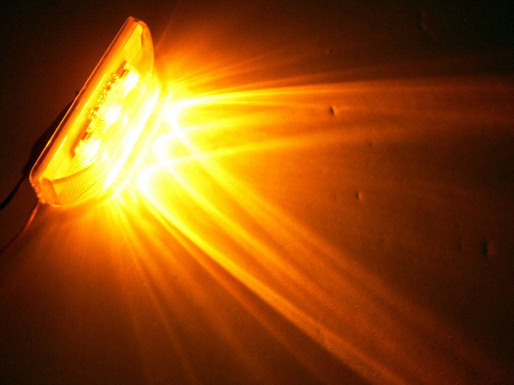 1 - Jammy 1x4" LED Rectangle Amber "Snap In" Marker/Clearance Light Trailer (J-5765-AK)