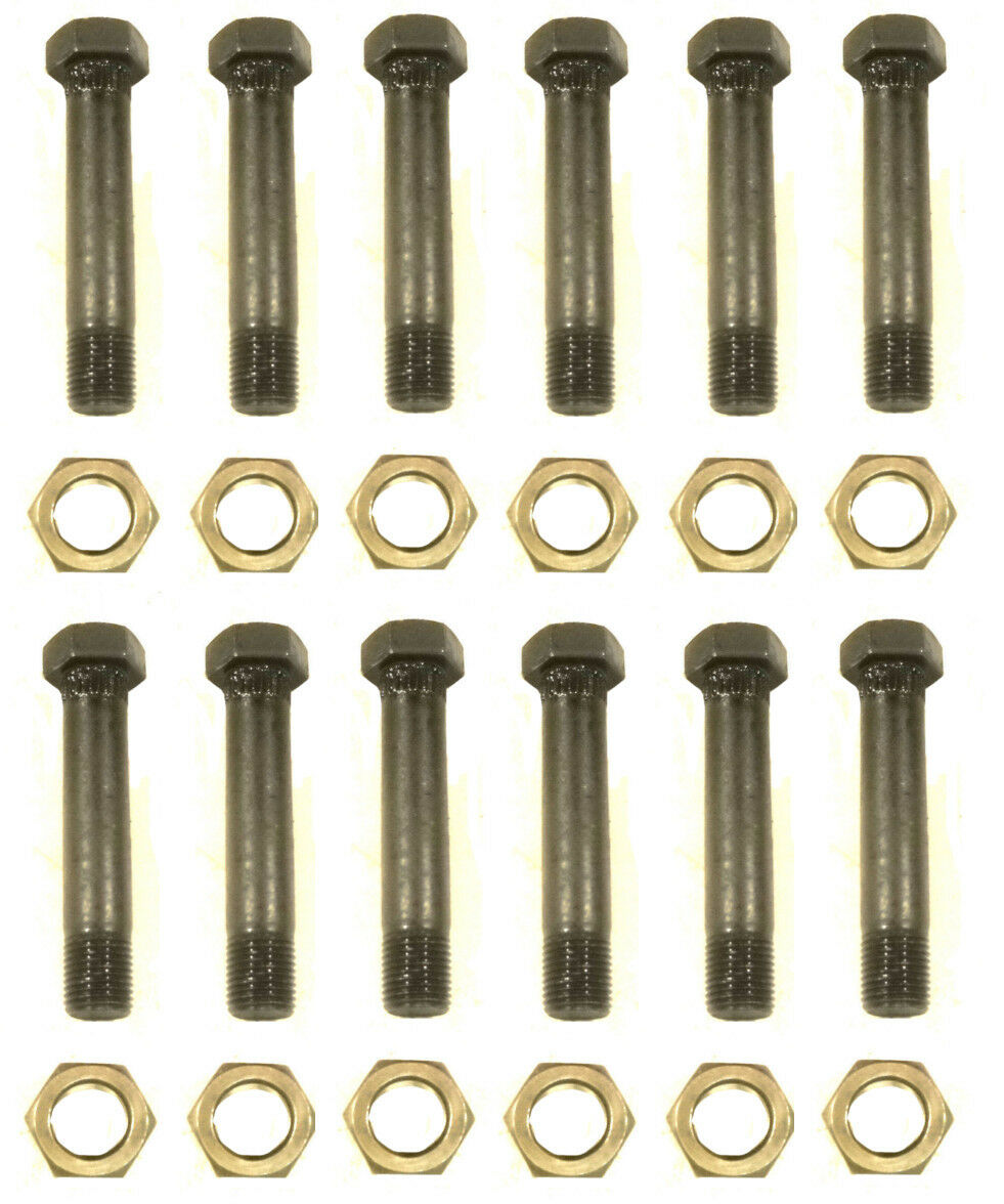 Kit of 12 3.5" Standard Shackle Bolts w/ Lock nuts fits Dexter Trailer Axle Axel (91635B-KITX12)