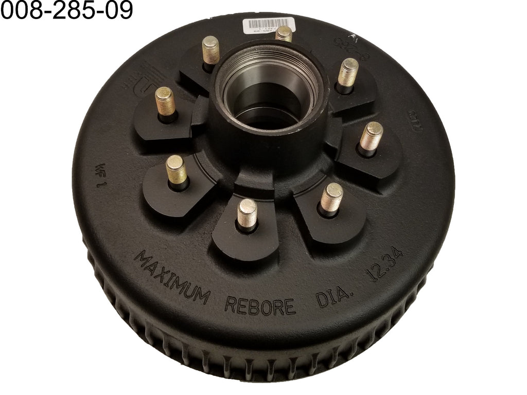 Dexter Drum 8K oil bath 9/16" stud 4.75" pilot hole 12.25" x 3.375 With Bearings (008-285-09-KIT)