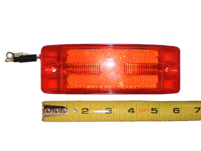2" x 6" Maxxima Red 8 LED Combination Aux Brake Tail Marker Light Truck Trailer (M20330R)