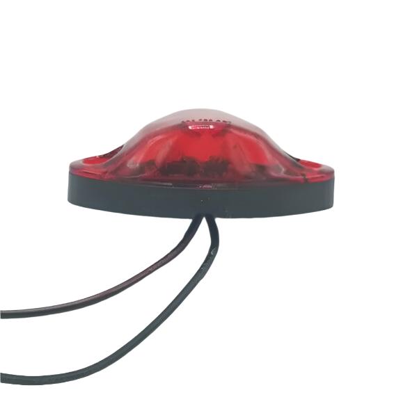 Red LED Oval Dragon's Eye 2 Diode Red Lens/Light Marker Clearance Trailer (L04-0072R)