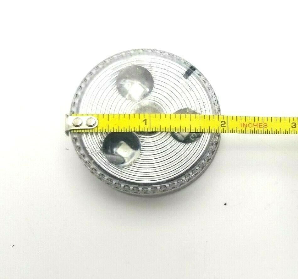 2" Red/Clear Round Sealed Clearance Marker Light 4 LED Grommet Mount Trailer RV (J-15-RKC)