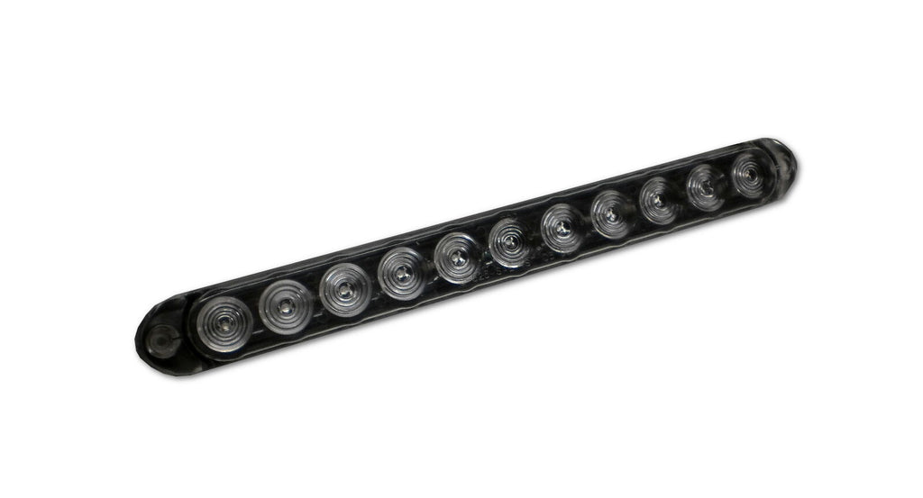 15" Slimline 3 LED Red Clear ID Light Bar Trailer Truck Bright Dim Dual Function (J-5353-RC)