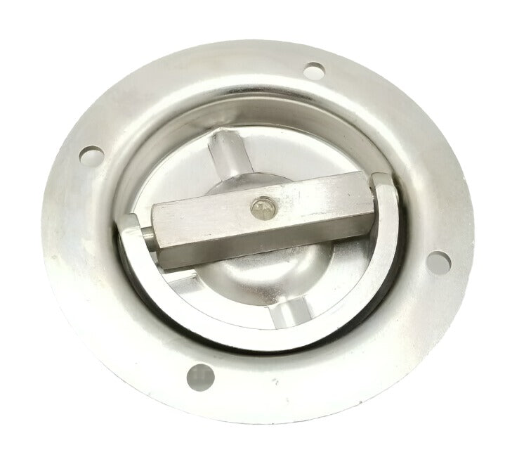 4pk Stainless Steel Swivel Recessed DRing 6000# Max Tie Down Cargo Trailer Deck (RRS6-LOTOF4)