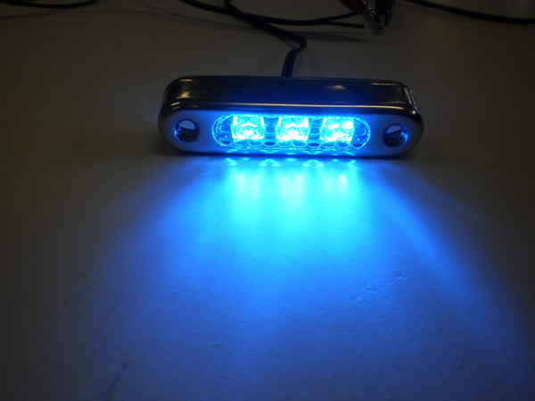 TecNiq Blue accent LED Eon Light w/ Vertical SS case Jeep USA Manufactured (E03-B001-1 + E03-0SV0-1)