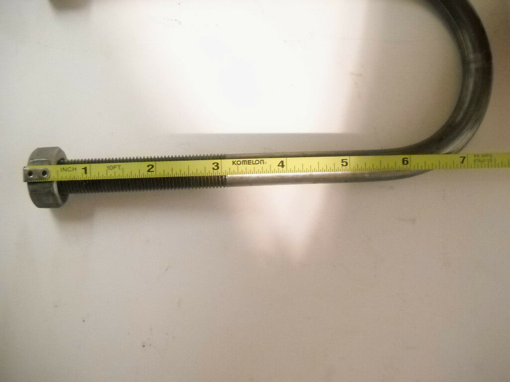 Round U-Bolt Width 3" Length 7-1/4" Thread Size 9/16" Lock Nuts Trailer Axle (UB-R303-KIT)