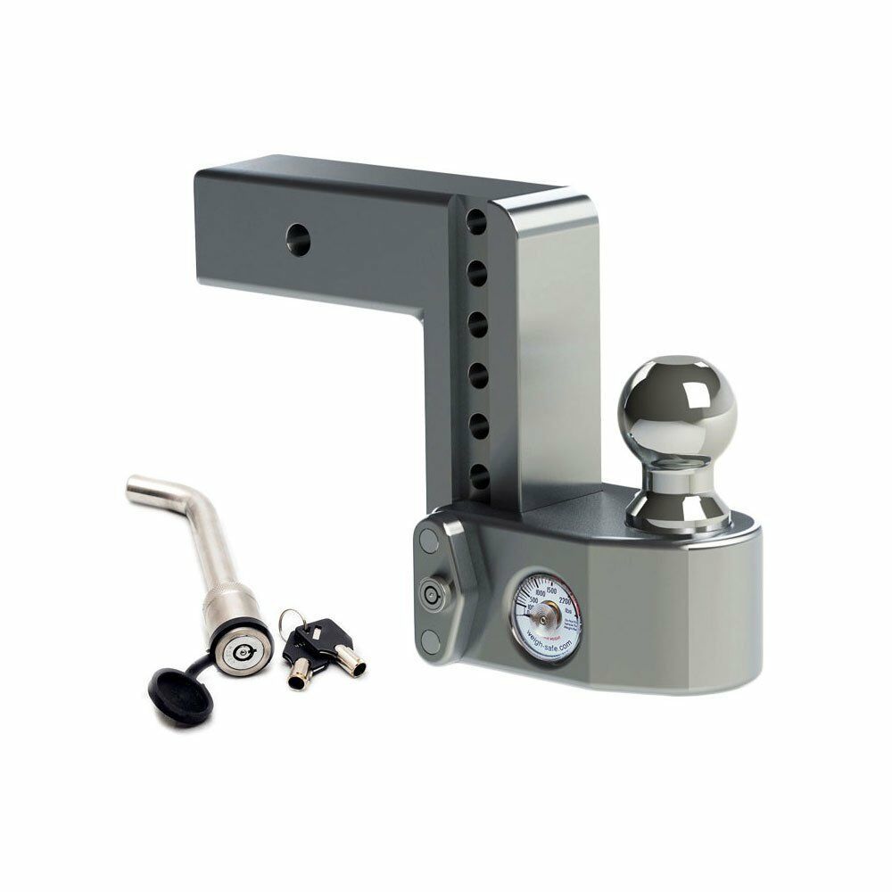 Weigh Safe 2.5" Locking Hitch Pin & Ball Keyed Alike Mount 6" Drop 14.5k Rated (WS6-2.5-KA)