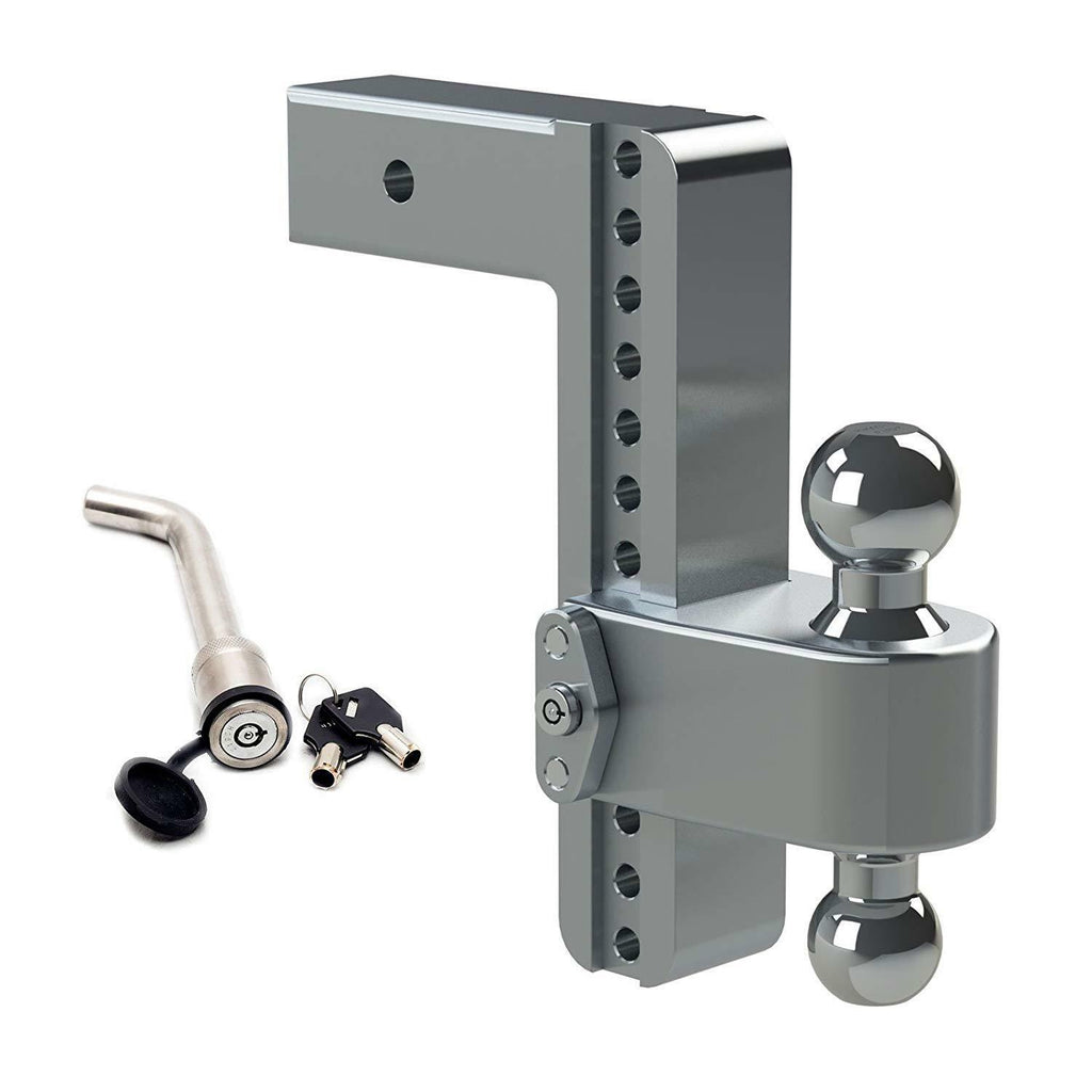 Weigh Safe Aluminum 180 Ball Mount 2.5" Receiver 10" Drop 11" Rise 14.5k Rated (LTB10-2.5-KA)