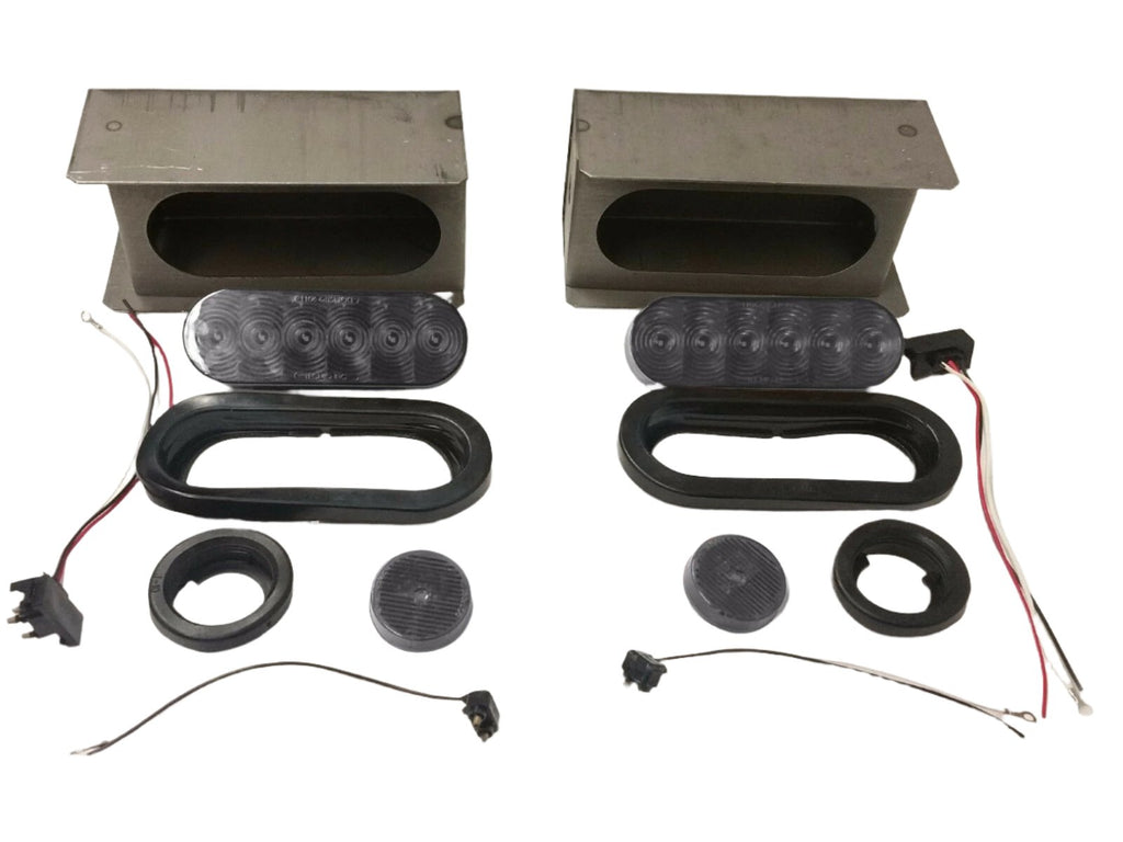 6" Oval White Backup LED Light Box Housing Kit Trailer Truck RV TecNiq Maxxima (LBK6-WCL)