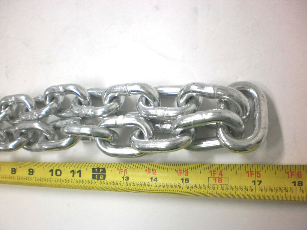 TWO - 3/8" Heavy Duty Safety Chain Forged Hook Trailer Camper RV 16,200# (HL35-LOTOF2)