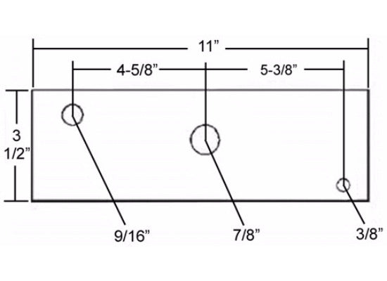 1 x Equalizer for 2" Wide Slipper Springs 11" Long 7/8" Center Hole W/ Nuts & Bolts (EQ-11-Kit)