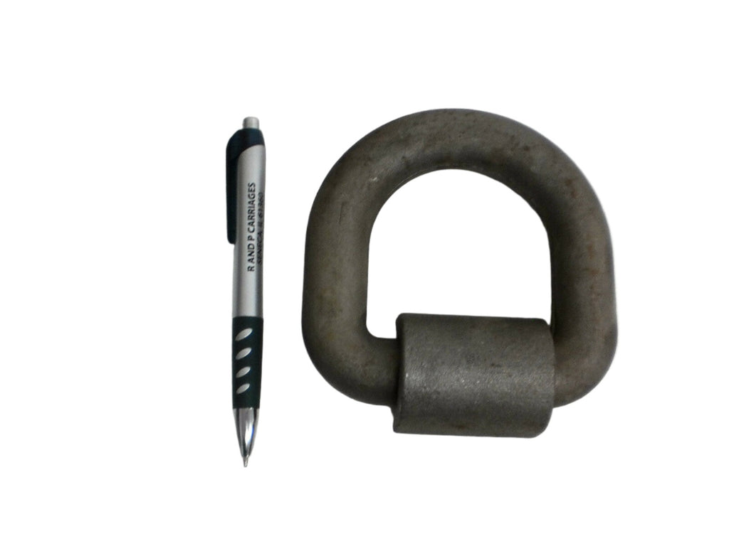 3/4" Weld On D Ring Chain Tie Down 46,000# Trailer Truck Rope Forged Loop (LRW3)