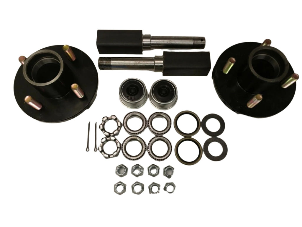 Build your own 2000# 4 x 4 Hubs Trailer Axle Kit with Square Spindles (BYOAK-BT8-H440-SQ)