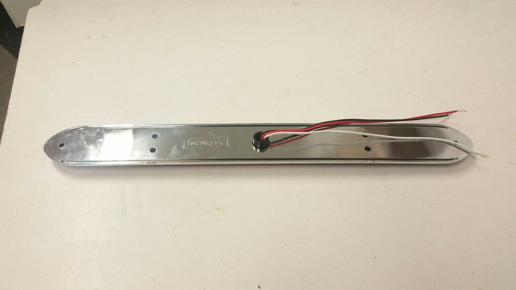15" Tec Niq Red 3 ID Bar Reverse white light Truck Trailer RV w/Chrome Bezel USA (T12-RW00-1 + T10-0C00-1)
