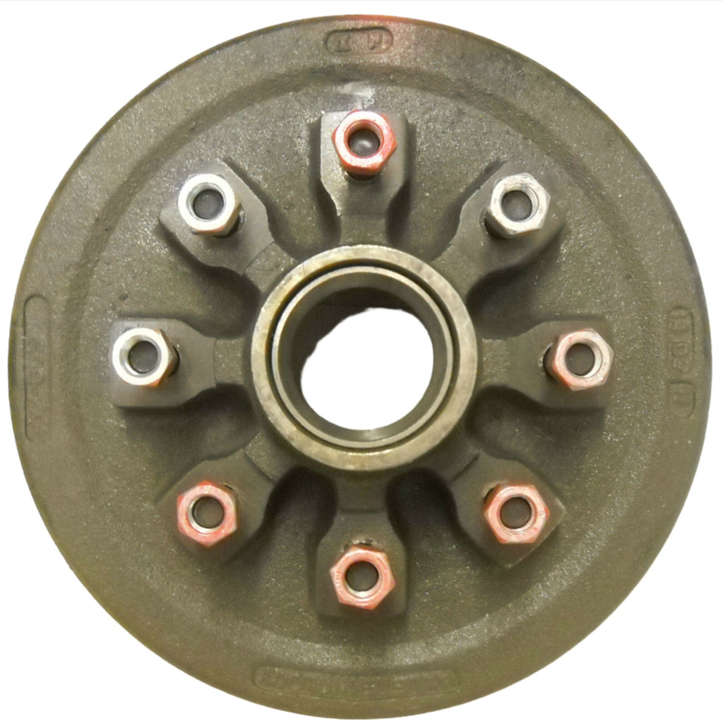 1-8x6.5 Drum 8 Lug 9/16" Studs w 12" Left Side Dexter Never Adjust Backing Plate (821913-B-FSA-DEX-L)