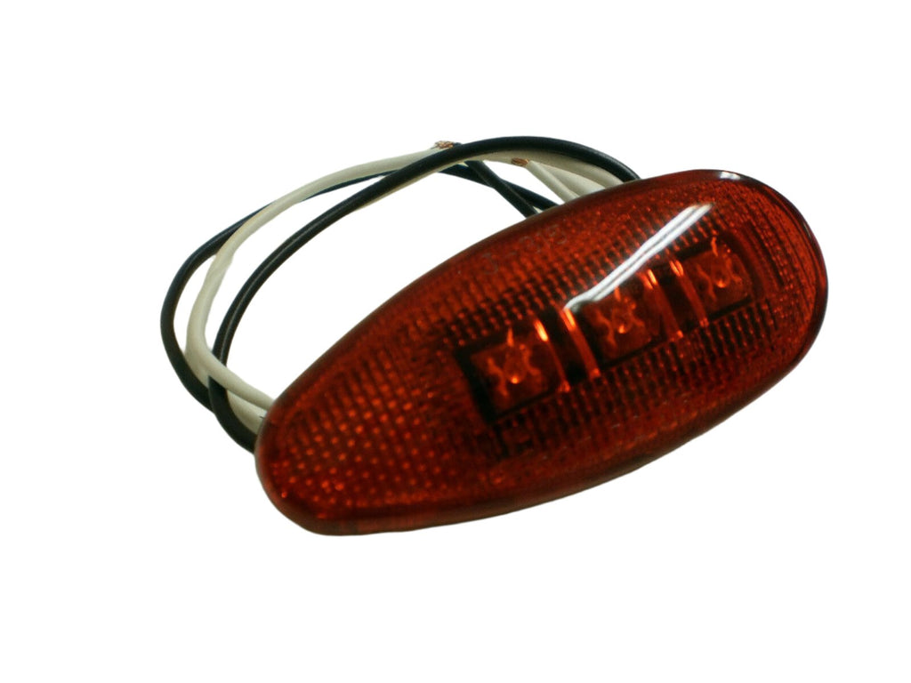 Red LED Teardrop Marker Light Chrome Cab Roof Marker Clearance Light (J-315-R)