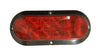 ONE - 6” Oval Red Flange Surface Mount Stop Turn Tail 10 LED Trailer Light (J-66-FR)